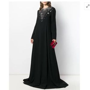 GUCCI black star bling constellation evening gown dress size Large L womens 8/10